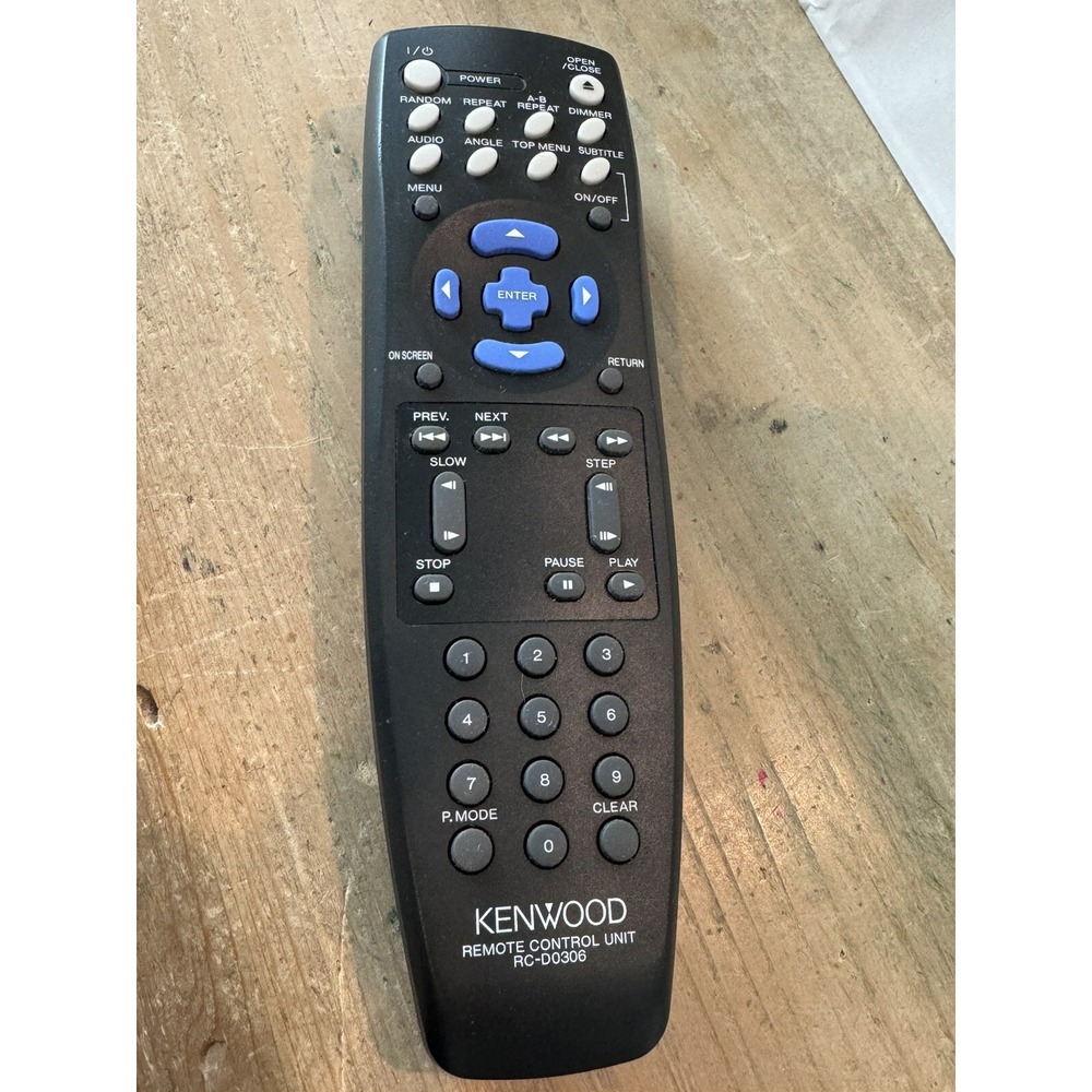 Kenwood Remote Control Unit RC-D0306 Black DVD Player OEM Replacement Controller